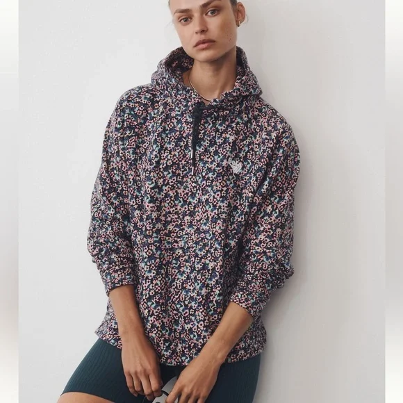 Gola X Anthropologie NWT generous S/M Hoodie Sweatshirt Floral Design, pockets - Picture 2 of 15